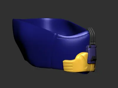 gas mask high poly sculpt 3d printable ver 6 3D model 3D model