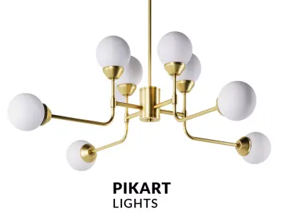 Chandeiler White berries SKU 6272 Free 3D model