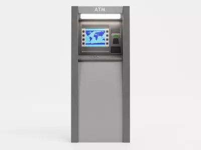 ATM Machine - Standalone Bank Terminal Low-poly 3D model