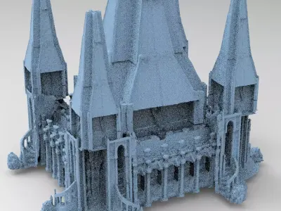 Dark ages Fort architecture Tower large 3D model