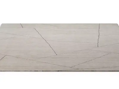 Teramo Performance Abstract Rug - Dark Taupe Area Rug 3D model