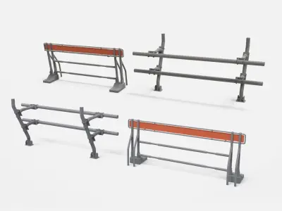 sci-fi Railing 2 3D model