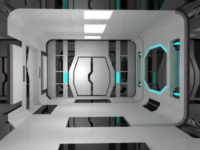 Sci Fi Corridor Interior 3D model purchase