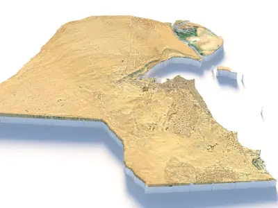 Kuwait Terrain Country 3D model