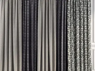 Curtain Set 55 3D model