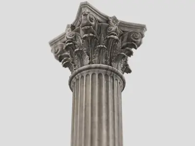 Corinthian Column Low-poly 3D model