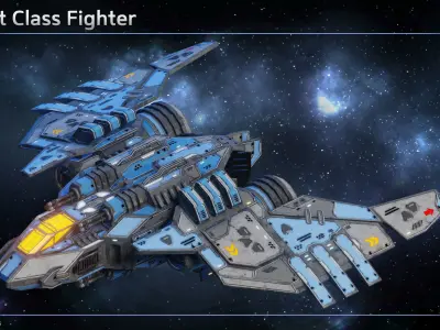 Scifi Fighters Collection I 3D Model Pack