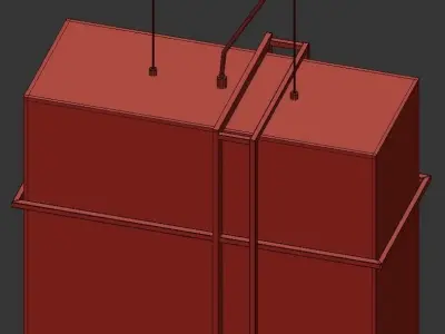 UTMOST modern pendant light with square shape 3D model