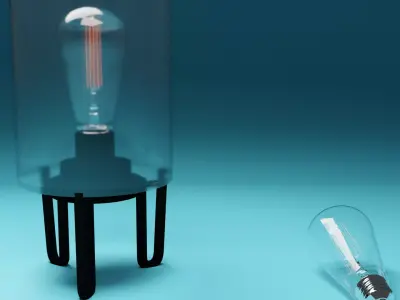 Table lamp Free low-poly 3D model