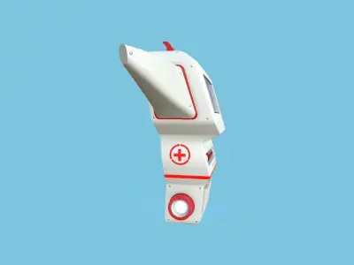 SciFi Backpack 03 Medic - Character Fashion Design Low-poly 3D model