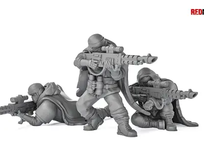 Alpha troops - Snipers of the Imperial Force 3D print model