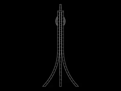 Floor Lamp  Low-poly 3D model