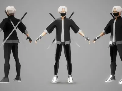 CYBERBOY - Low Poly Style Male Character Low-poly 3D model