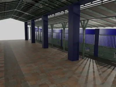 Horse Stable Low-poly 3D model