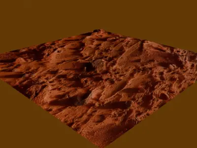 Mars Environement Low-poly 3D model