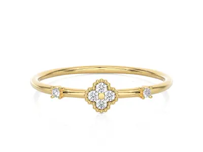 Light Minimalist Diamond Ring 3D print model