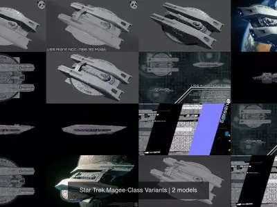 Star Trek Magee-Class Variants 3D Model Pack