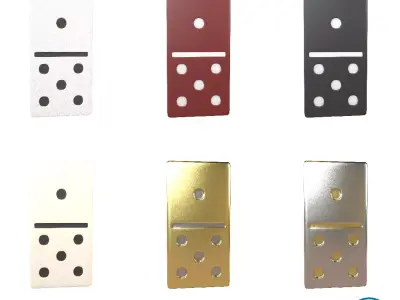 Dominoes V4 Pack 01 Low-poly 3D model