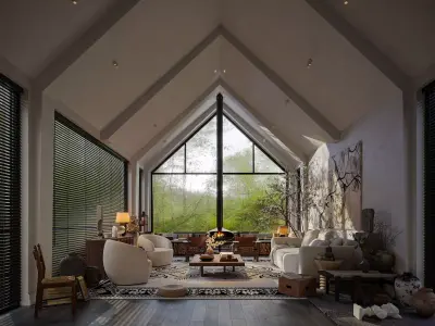 Houses in the forest 3D model