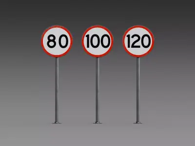 Road Sign Set V3 3D model