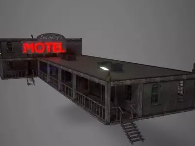 Old Motel Low-poly 3D model