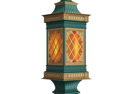 Classic Street Light 0203 Low-poly 3D model