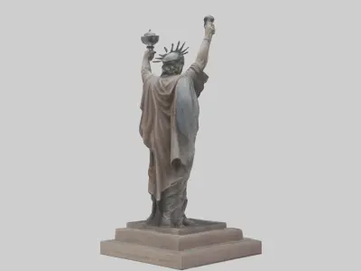 The Warriors of Liberty statue model Low-poly 3D model