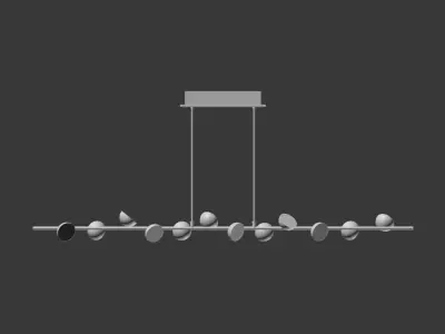 Mantra Adn LED 36w white Linear Pendant Light 3D model