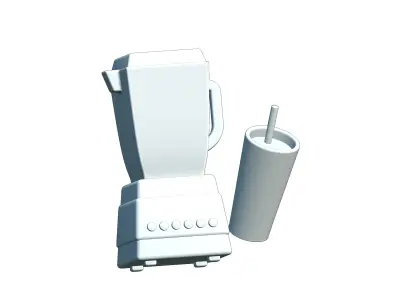 Modeling blender and juice  3D model