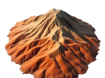 Desert Mountain Terrain model pack Low-poly 3D model