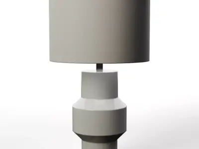 Montclare White Table Lamp Low-poly 3D model