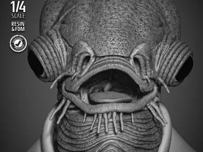 STAR WARS Ackbar Admiral Bust 3D print model