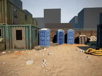 Construction Site Low-poly 3D model