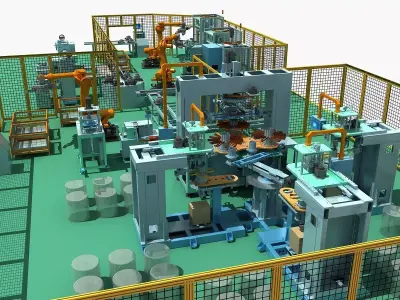 Automatic production equipment 3D model