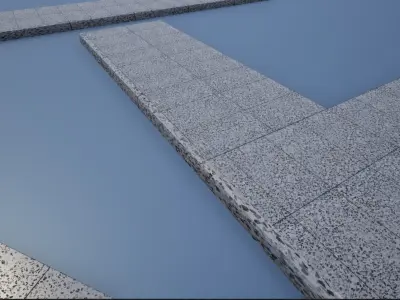 Lowpoly Modular PBR Pavements Low-poly 3D model