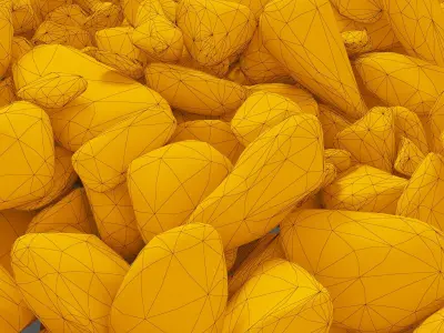 Ice stone splinter 3D model