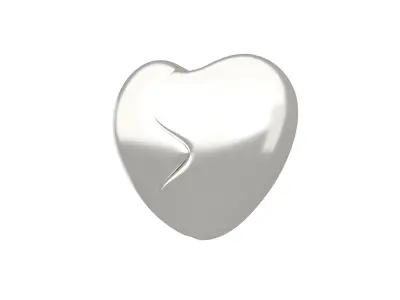 Broken Heart v1 011 Low-poly 3D model