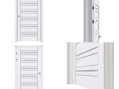 Doors modern set of 4  3D model