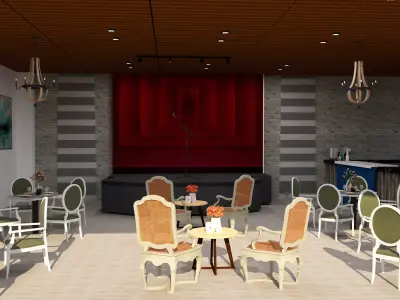 MEDITERRANEAN THEMED RESTAURANT Low-poly 3D model