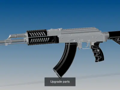 Kalashnikov ak - assault rifle 3D Model Pack