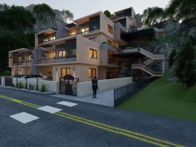 terrace house villa 3D model