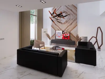 CONTEMPORARY LIVINGROOM 3D model