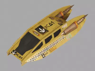 Coruscant Air Taxi Speeder - Star Wars Low-poly 3D model