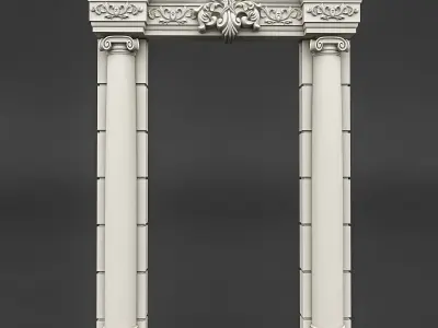classic patterned door 03 3D model
