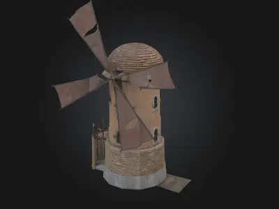 Windmill Structure  Classic Design for Historical and Fantasy  3D model