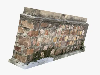 A stone wall 3d scan 3D model