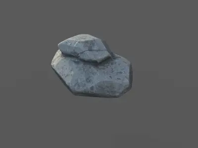 Low Poly Rock 1 Game Ready Model Low-poly 3D model