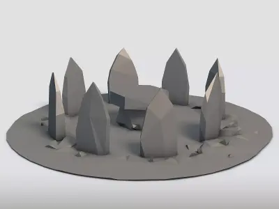 Low Poly Stones Vol2 3D model