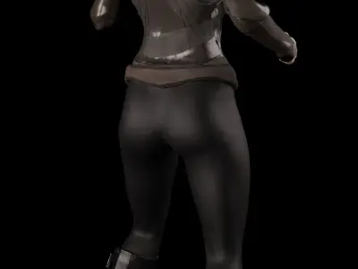 Fantasy Dystopian Warrior Character - Alyss Low-poly 3D model