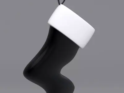 Christmas Stockings black 3D model